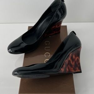 Brand new Gucci Pattern wedge shoes